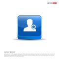 Chat user icon. - 3d Blue Button Royalty Free Stock Photo