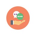 Chat vector flat colour icon Royalty Free Stock Photo