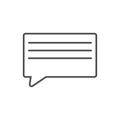 Chat vector icon. Talk bubble speech icon. Blank empty bubbles vector