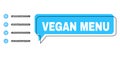 Misplaced Vegan Menu Message Cloud and Net Items Icon