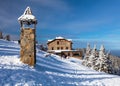 Chata Jiriho na Seraku, mount Serak, wintry view Royalty Free Stock Photo