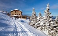 Chata Jiriho na Seraku, mount Serak, wintry view Royalty Free Stock Photo