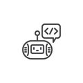 Chatbot API line icon