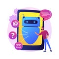 Chatbot Artificial Intelligence abstract concept vector illustration.