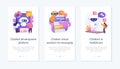 Chatbot assistant app interface template. Royalty Free Stock Photo