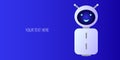 Chatbot assistant form robot with ai 3d Royalty Free Stock Photo