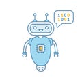 Chatbot coding color icon