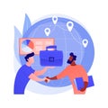 Chatbot customer service abstract concept vector illustration.