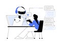 Chatbot customer service abstract concept vector illustration.