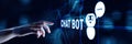 Chatbot Customer service automation NLP natural language processing business technology concept.