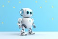 Chatbot cute robot background. Generate Ai