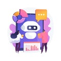 Chatbot development platform abstract concept vector illustration