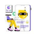 Chatbot development platform abstract concept vector illustration.