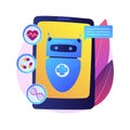 Chatbot in healthcare abstract concept vector illustration.