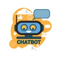 Chatbot Icon Concept Support Robot Technology Digital Chat Bot Application