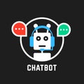 Chatbot icon like hotline service Royalty Free Stock Photo