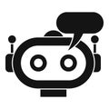 Chatbot icon, simple style