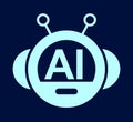 Chatbot icon for support service concept, smart AI technology assistant, smart robot, online communication, machine learning and