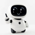 Chatbot interacting on a see-through backdrop, ChatGPT, AI robot, stock