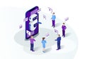 Chatbot isometric vector illustration