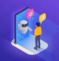 Chatbot Messenger Program Concept Royalty Free Stock Photo