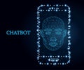 Chatbot, mobile app, blue 3