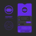 Chatbot mobile app concept. Trendy flat design vector illustration