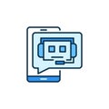 Chatbot and Mobile Smartphone Speech Bubble vector concept colored icon