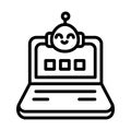chatbot online service icon Royalty Free Stock Photo