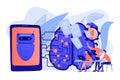 Chatbot passing the Turing test concept vector illustration.