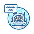 chatbot robot icon doodle illustration Royalty Free Stock Photo