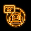 chatbot robot neon glow icon illustration Royalty Free Stock Photo
