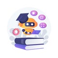 Chatbot self learning abstract concept vector illustration. Royalty Free Stock Photo