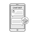 Chatbot sending message on smartphone