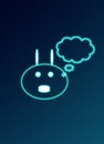 chatbot speaking, technology futuristic design
