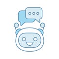 Chatbot with speech bubbles color icon Royalty Free Stock Photo