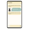 Chatbot window interface.
