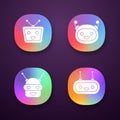 Chatbots app icons set