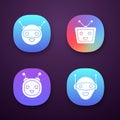 Chatbots app icons set