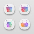 Chatbots app icons set