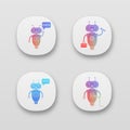 Chatbots app icons set