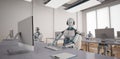 Chatbots Callcenter humanoid robots