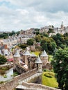 Chateau ands the city of Fougeres, medieval city in Bretagne, west of France