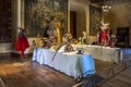 Interior of a room in the chateau Azay-le-Rideau, Loire valley, France. Royalty Free Stock Photo