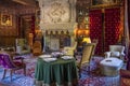 Interior of a room in the chateau Azay-le-Rideau, Loire valley, France.