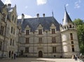 Chateau Azay-le-Rideau Yard Royalty Free Stock Photo