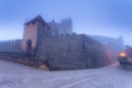 Chateau Beynac in the early morning mist