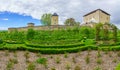 Chateau castle and its gardens in Saint-Bernard Royalty Free Stock Photo