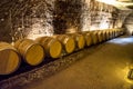 Chateau cellar, Saint Emilion, Bordeaux, France Royalty Free Stock Photo