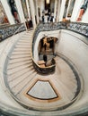 Chateau de Chantilly, view of the main stairs in one of the most beautiful castel in France